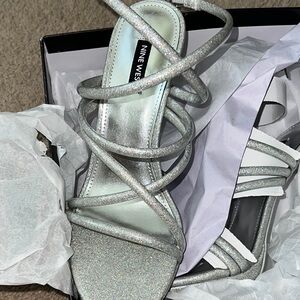 Nine West Silver Strappy Women's Sandals